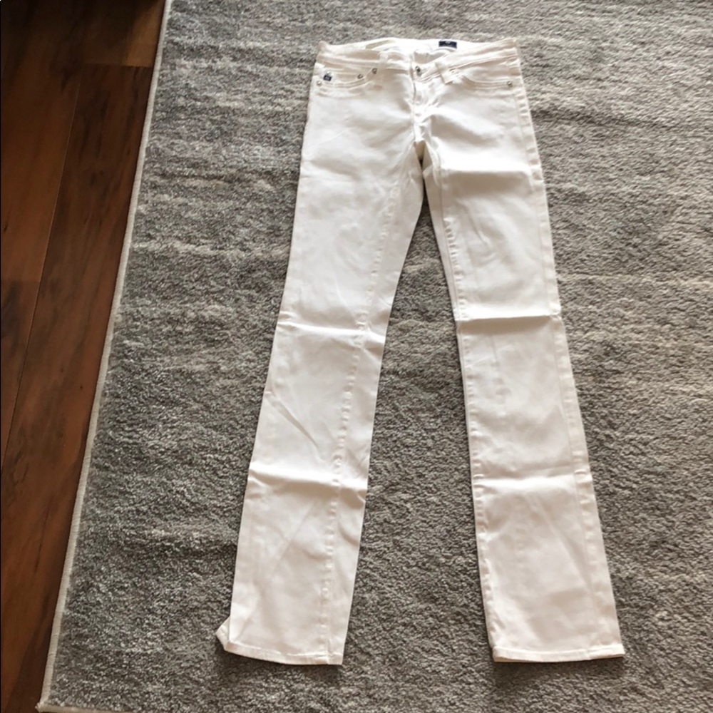 AG 24R slim boot white pant